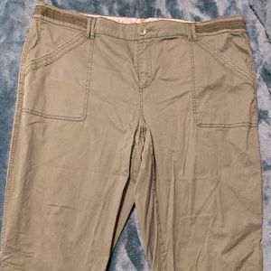 Intro capris women’s olive green size 18